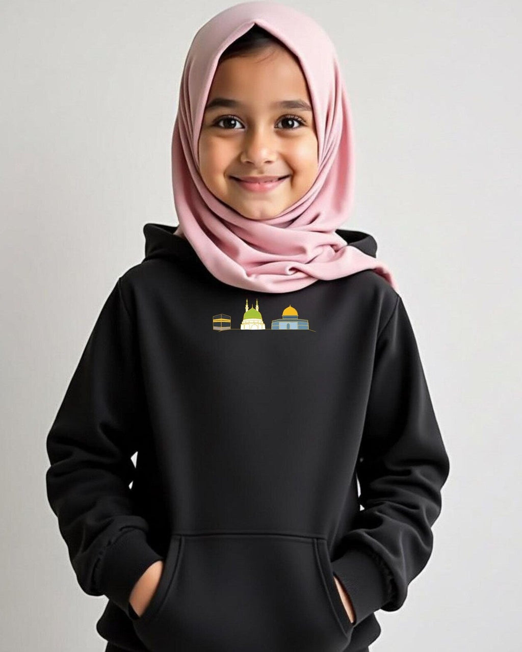 Islamic quotes kids hoodie motivational and positive girls hoodie - Travel to 3 Mosque