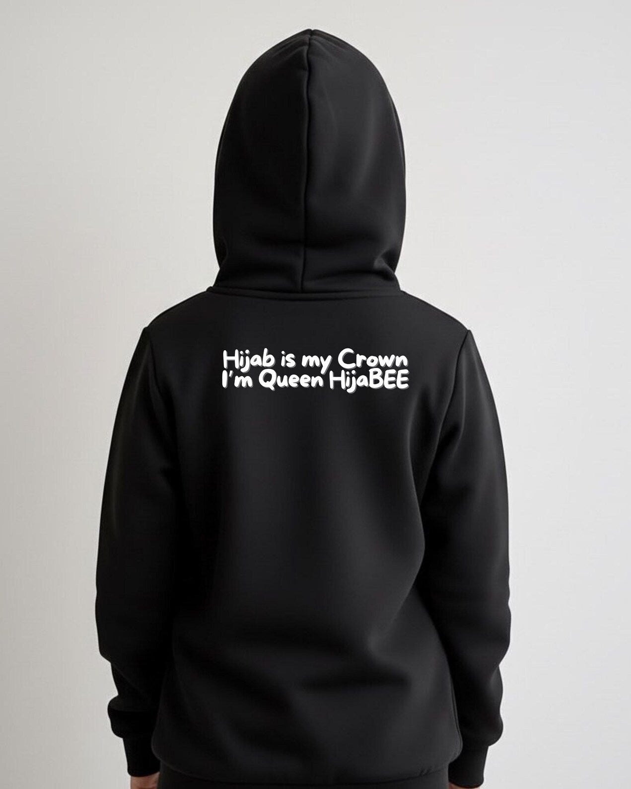 Islamic quotes kids hoodie motivational and positive girls hoodie - Hijab Is Crown