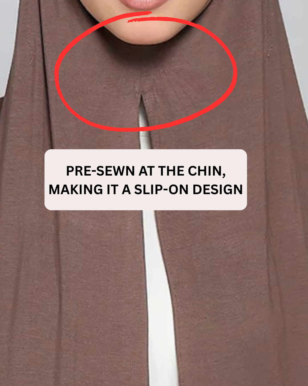 Kids Instant Slip-On Shawl Hijab (Black)