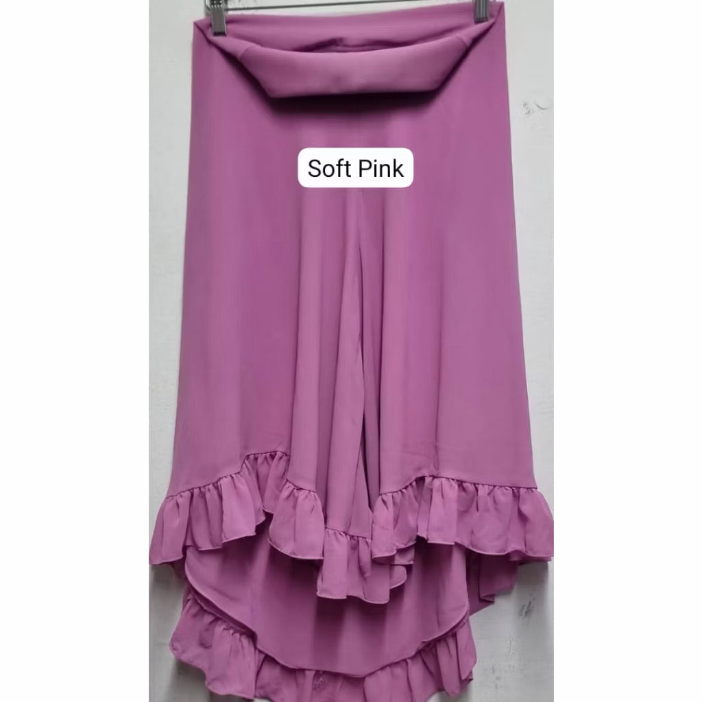 Prayer 2 Layer Ruffle Chiffon Khimar Hijab