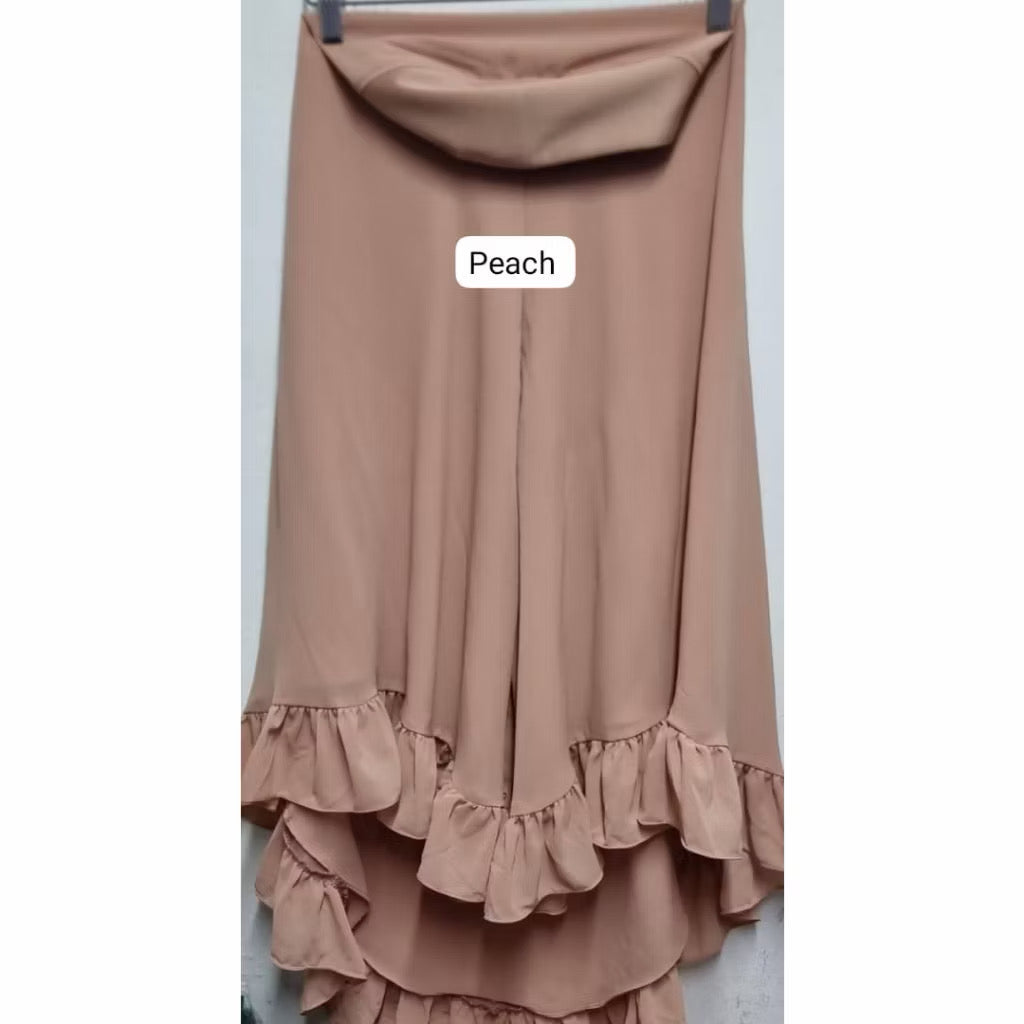 Prayer 2 Layer Ruffle Chiffon Khimar Hijab