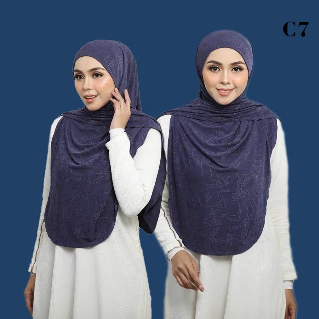 Curve Instant Hijab Tie Back Style Soft Awning Material Cotton lace