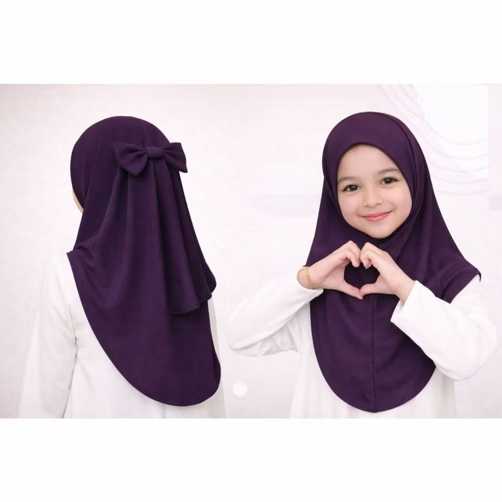 Kids Instant Back Bow Hijab