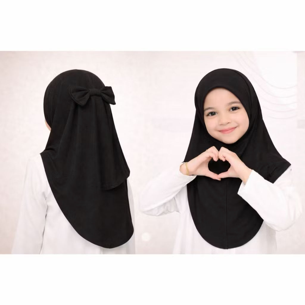 Kids Instant Back Bow Hijab