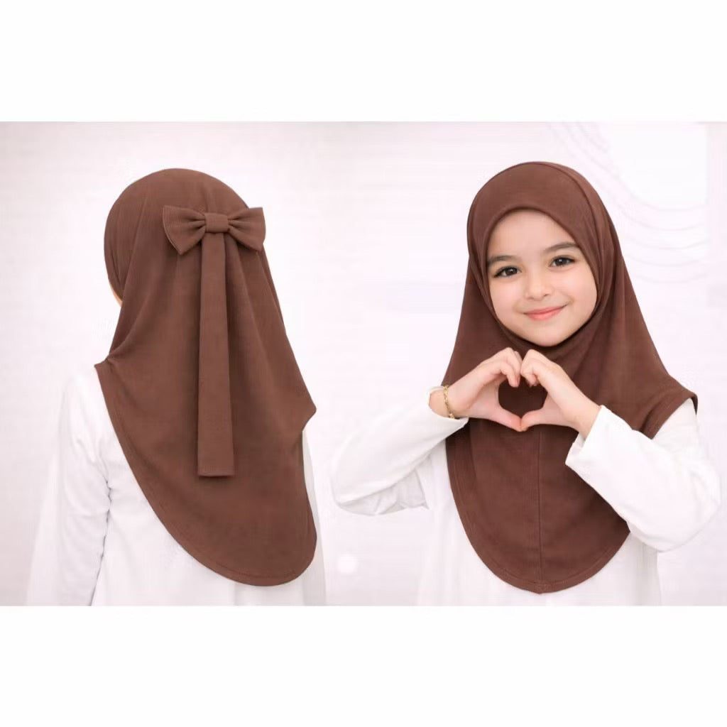 Kids Instant Back Bow Hijab