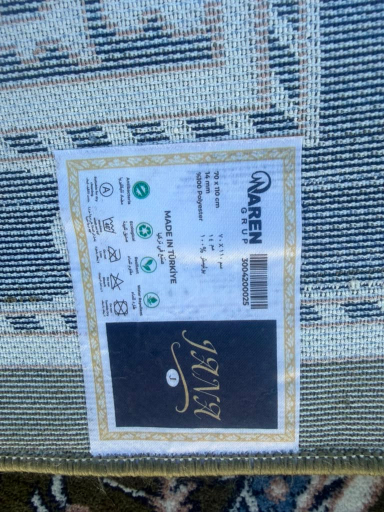 Rawdah Collection Prayer Rug (14MM) made in Turkiye