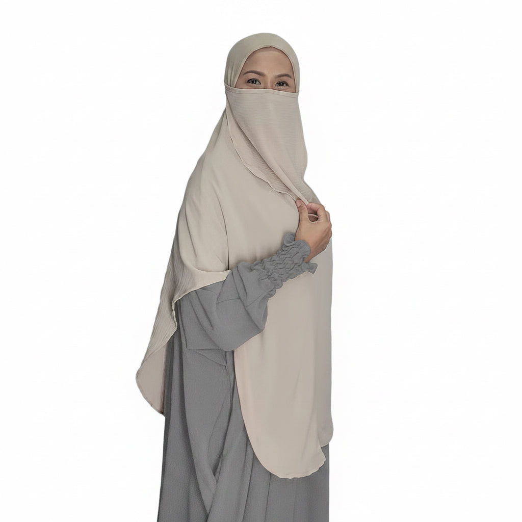 Flowy Instant Long Khimar with Niqab