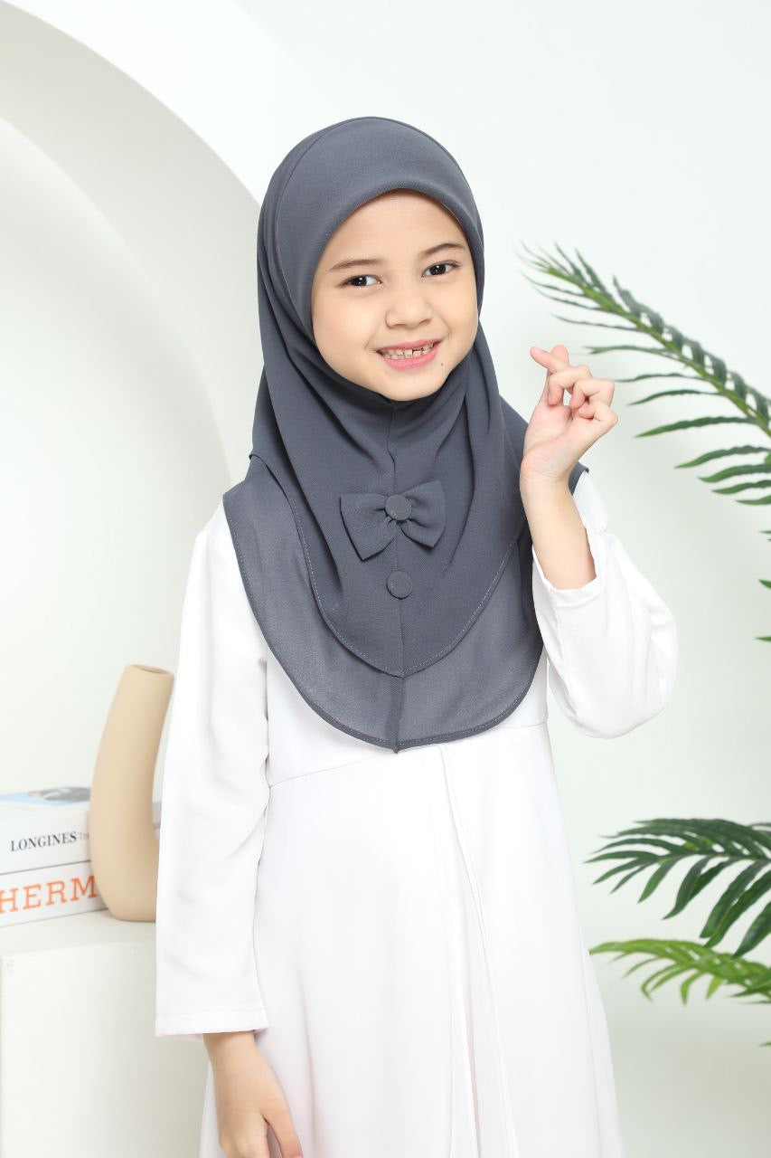 Kids Haya Instant Hijab/Scarf for Girls, Soft and Comfortable KCBOBU1 one piece easy to wear