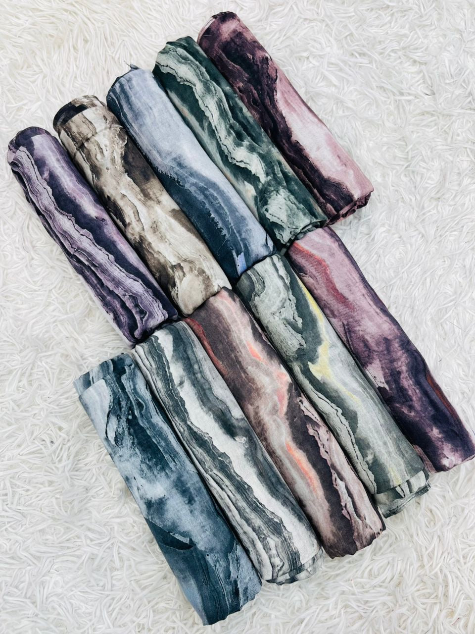 Modal Hijab Wave Print