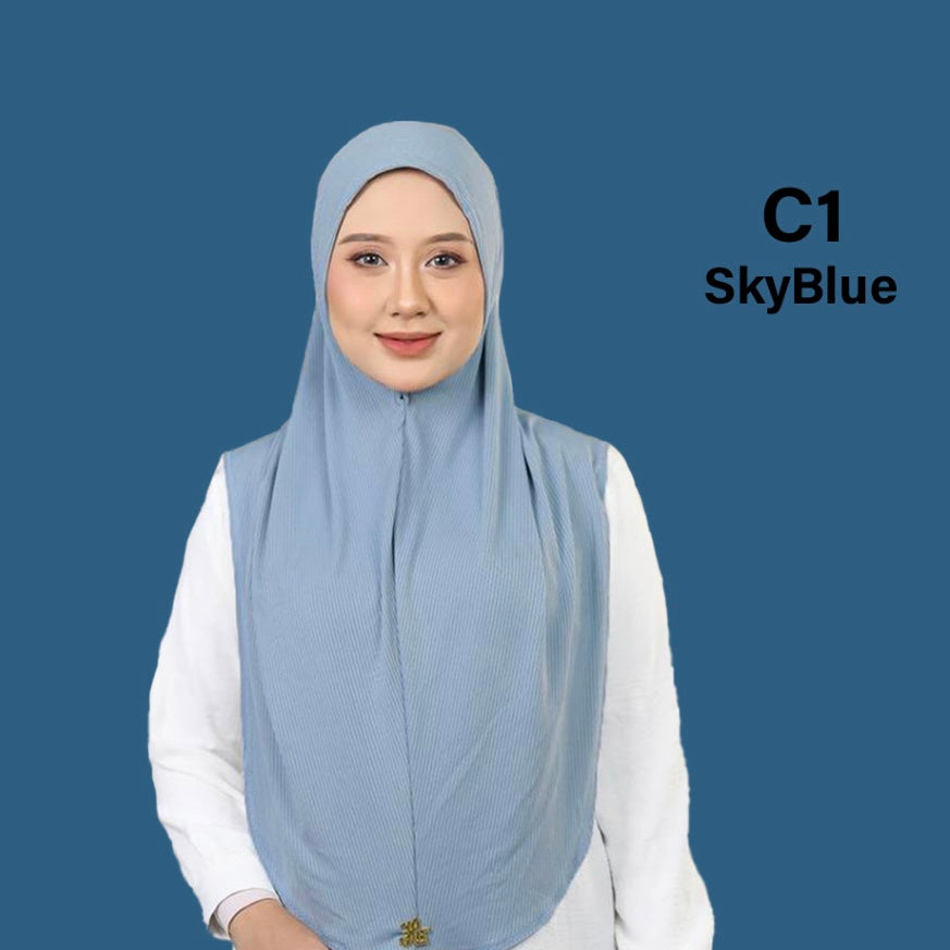 Hijab One Piece - Instant, Comfortable Fit, Versatile Style, Ideal for Everyday Wear Long Islamic sport
