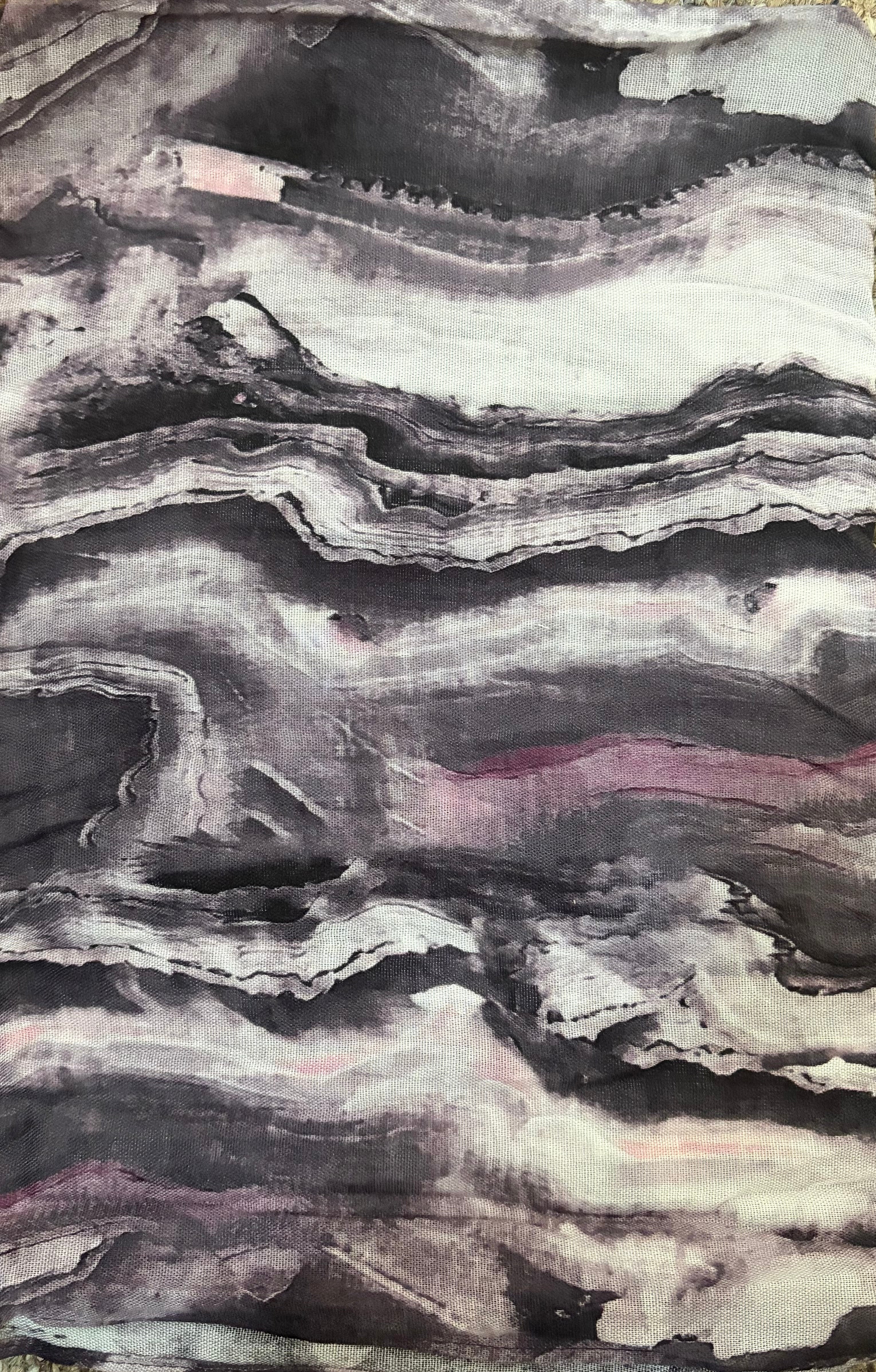 Modal Hijab Wave Print