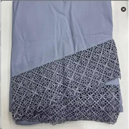 Prayer Clothes for Muslim Women - 2 Pcs Dress & Headscarf Set with Lace Detailing Modest
