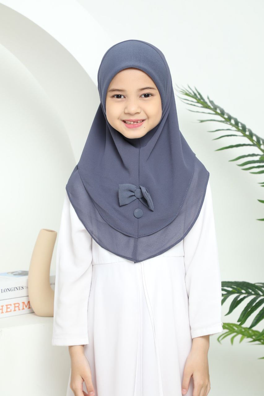 Kids Haya Instant Hijab/Scarf for Girls, Soft and Comfortable KCBOBU1 one piece easy to wear