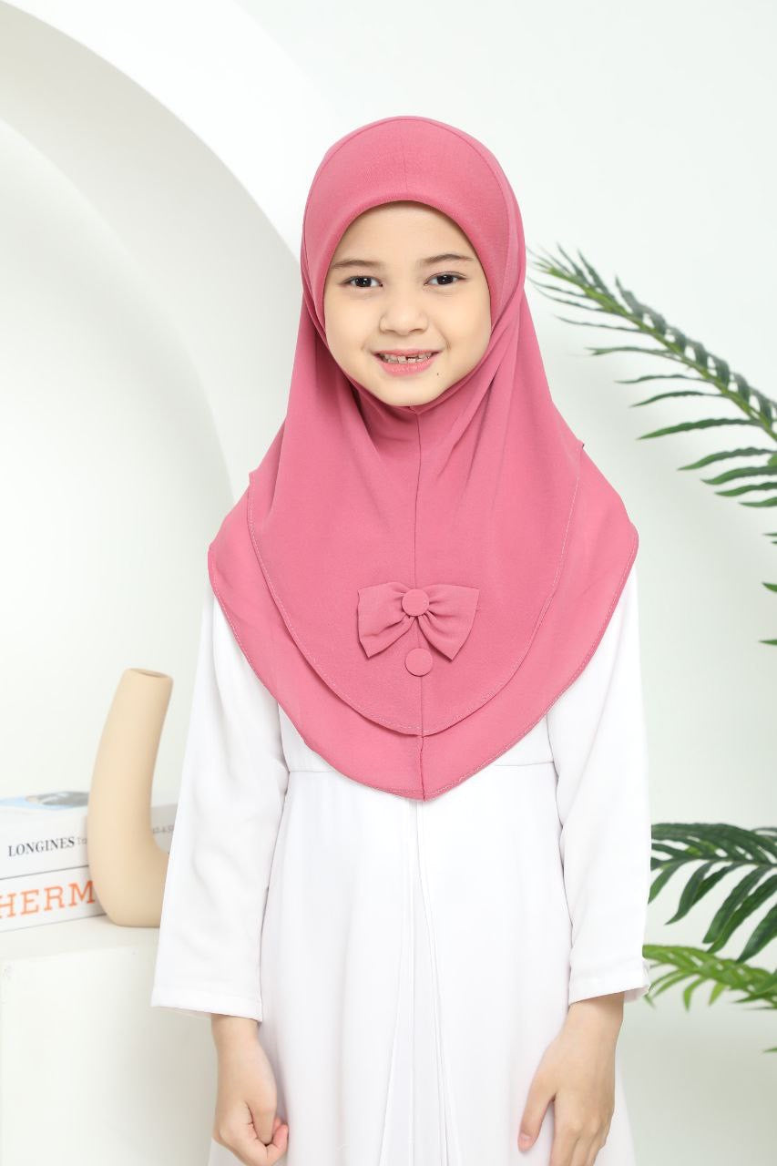 Kids Haya Instant Hijab/Scarf for Girls, Soft and Comfortable KCBOBU1 one piece easy to wear