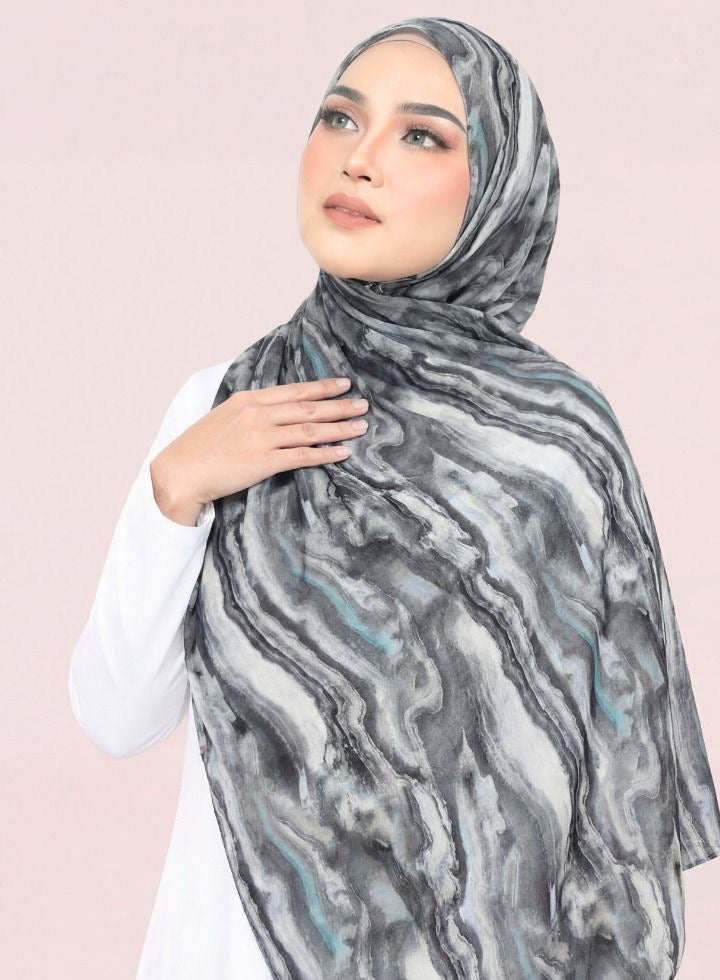 Modal Hijab Wave Print