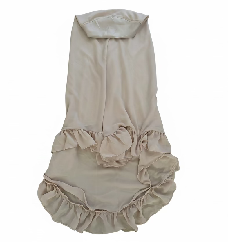 Prayer 2 Layer Ruffle Chiffon Khimar Hijab