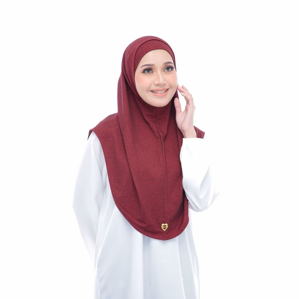Women 2 piece with undercap Casual denim Solid Color Instant Hijab,Soft & Comfortable Breathable Design Daily Wear Lightweight Stretch Modal