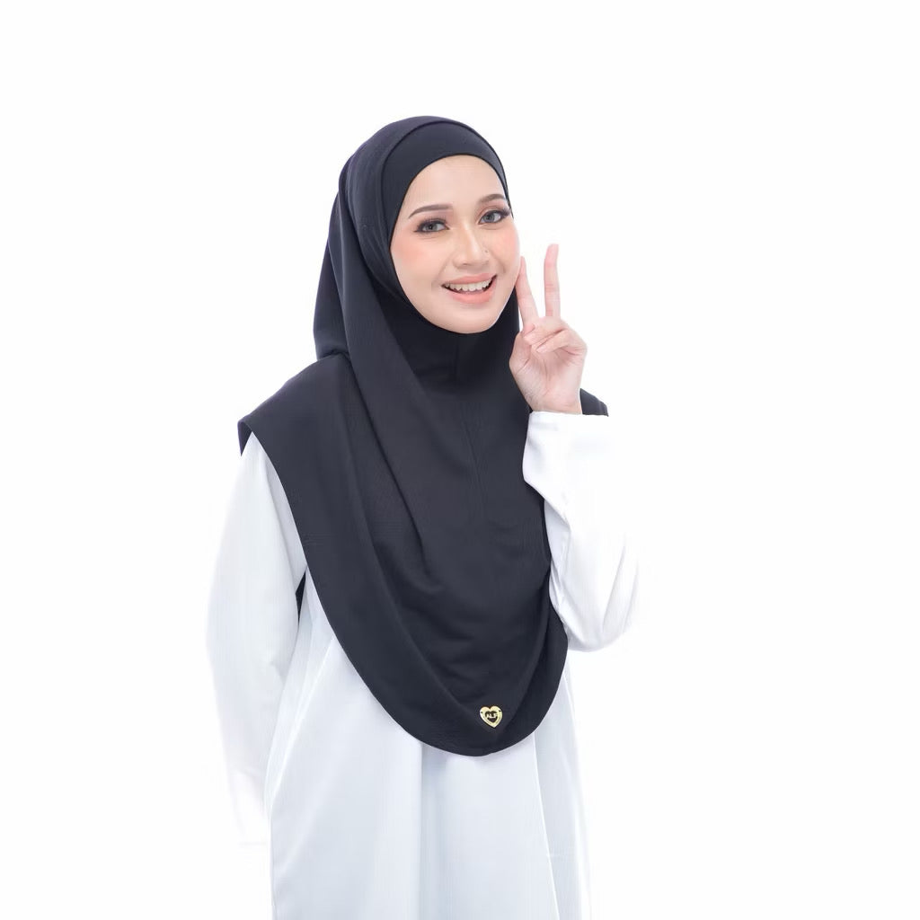 Women 2 piece with undercap Casual denim Solid Color Instant Hijab,Soft & Comfortable Breathable Design Daily Wear Lightweight Stretch Modal