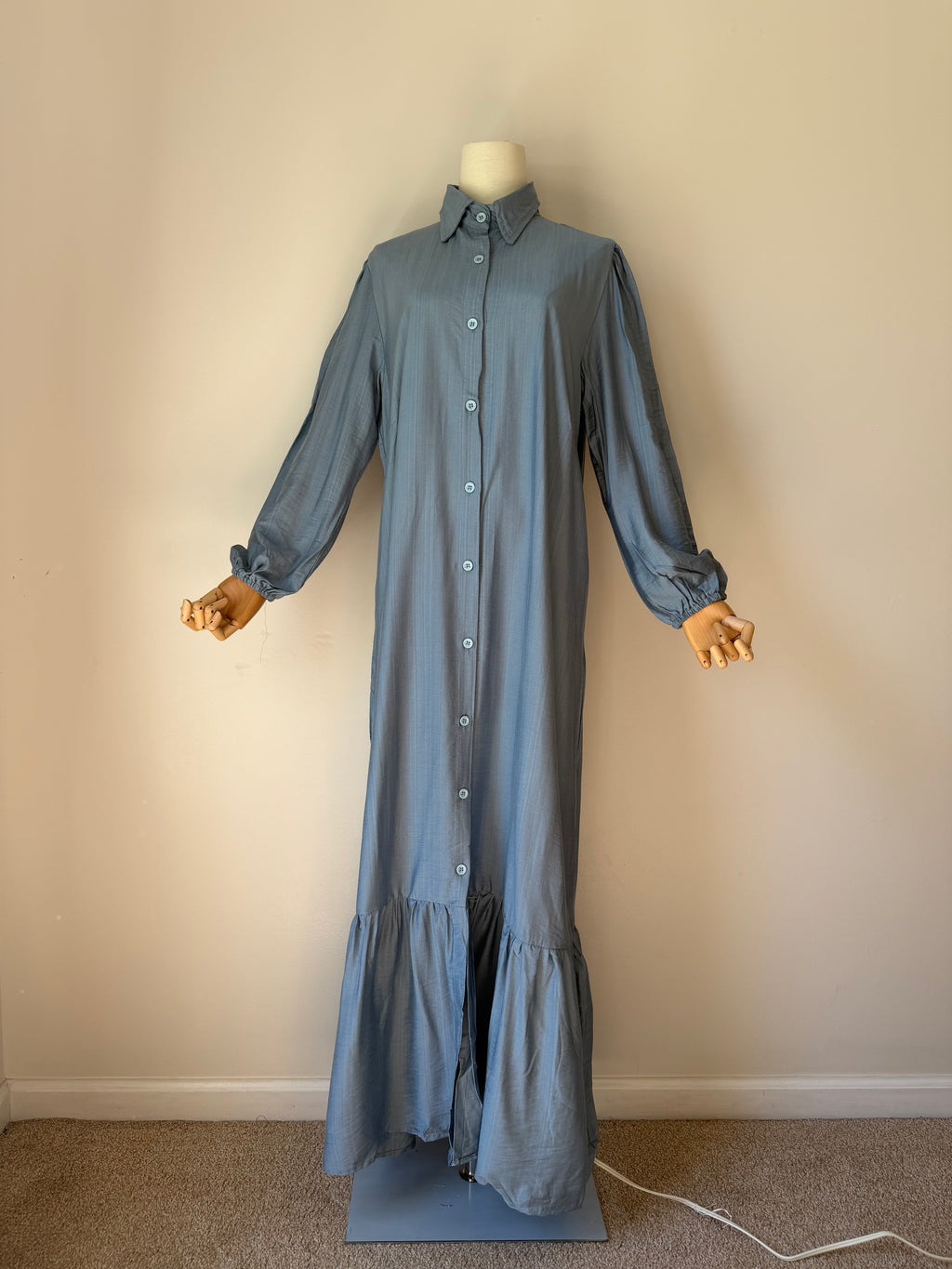 Hayfa Buttoned Premium Modest Linen Abaya Dress for Muslim Women | Breathable Long Sleeve Loose Fit Maxi Dress for Everyday Wear, Ramadan,Eid & breastfeeding friendly (Copy)