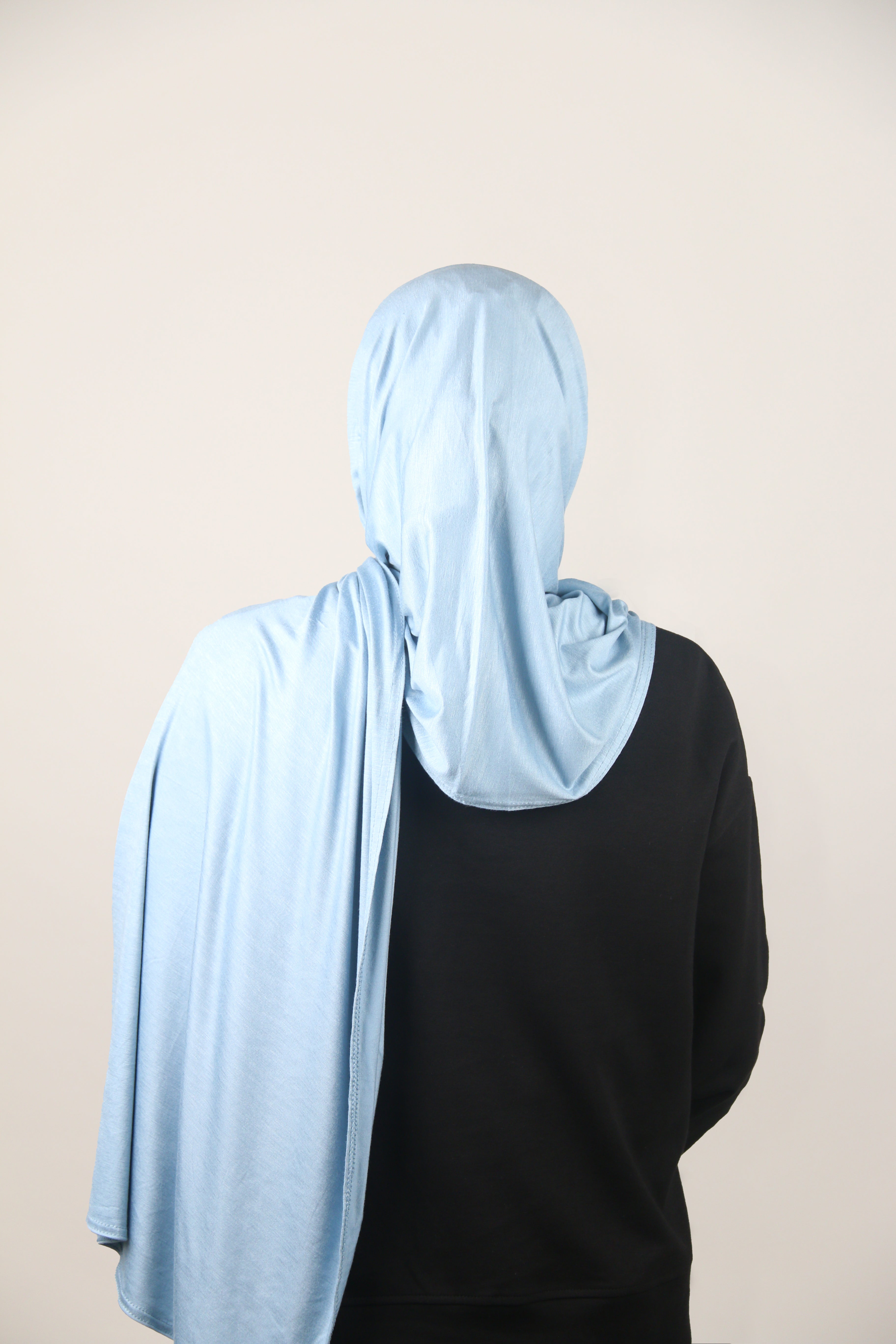 Kids Instant Slip-On Shawl Hijab (Soft Blue)