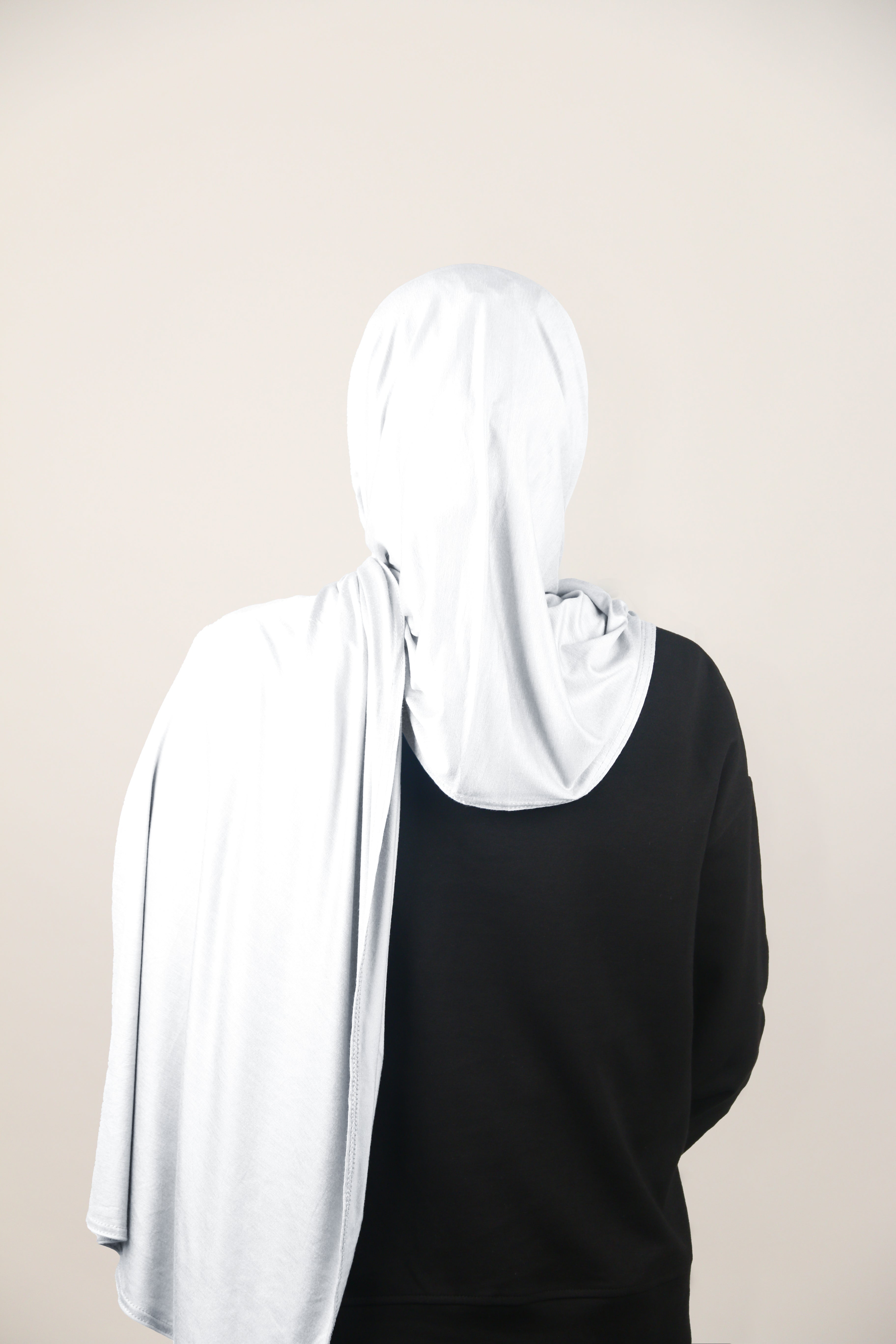 Kids Instant Slip-On Shawl Hijab (White)