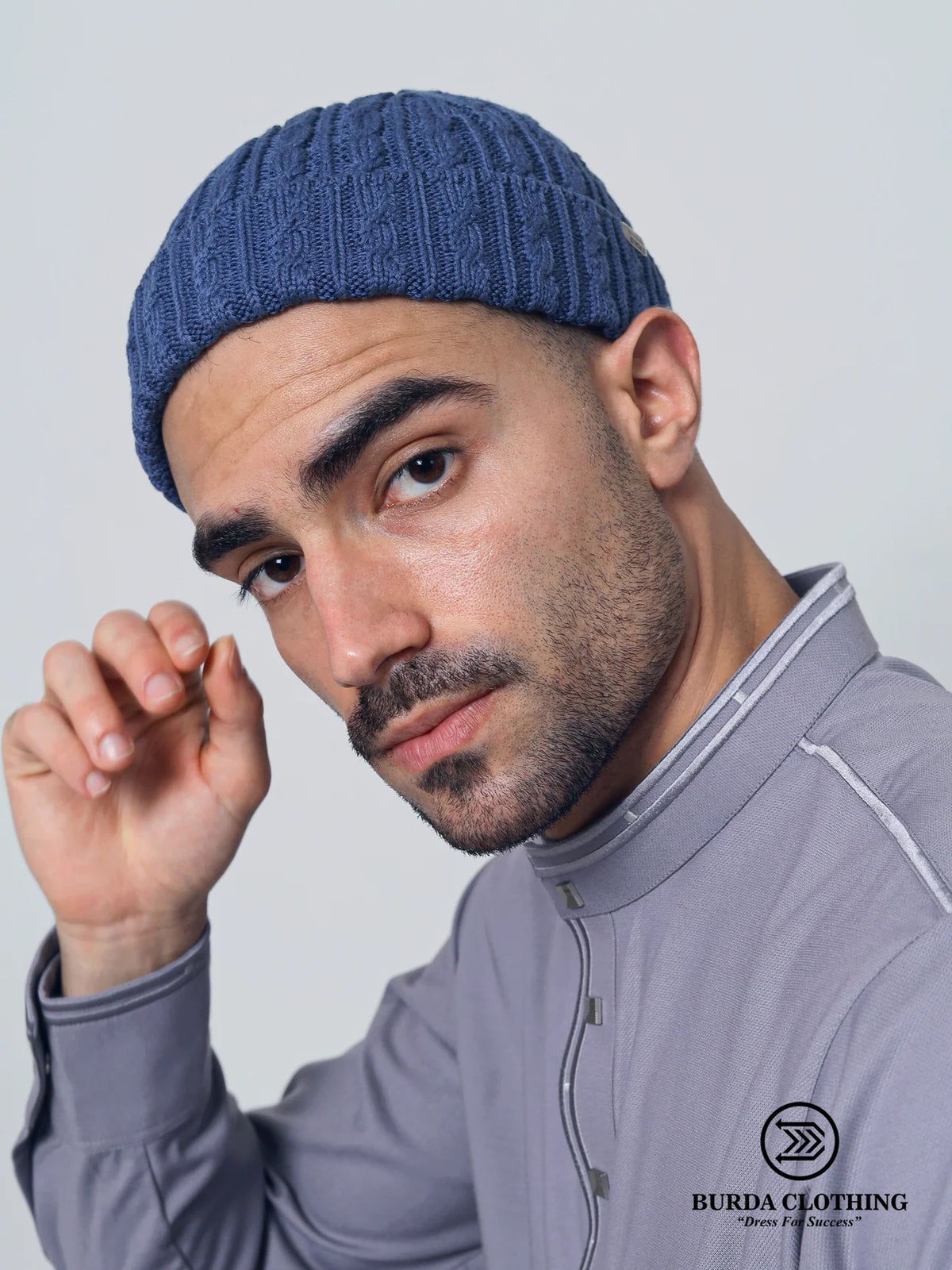 Adult men premium cable beanie