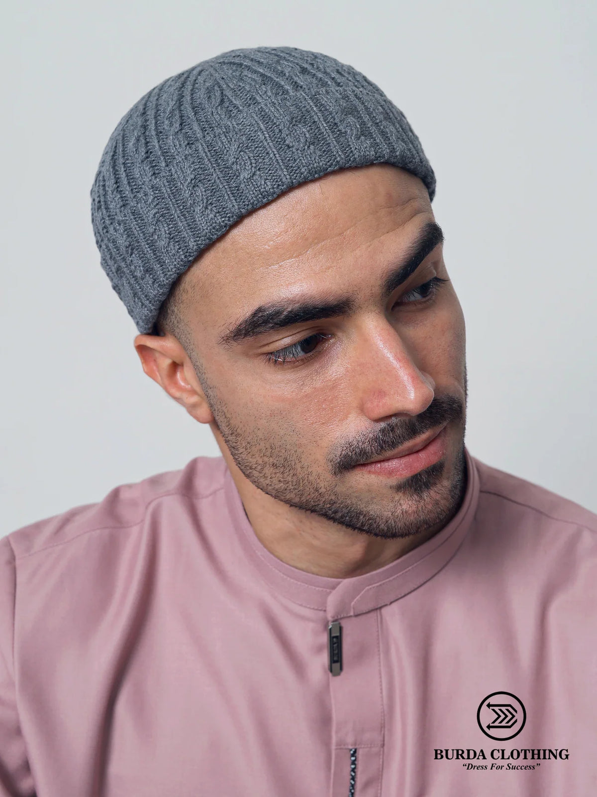 Adult men premium cable beanie