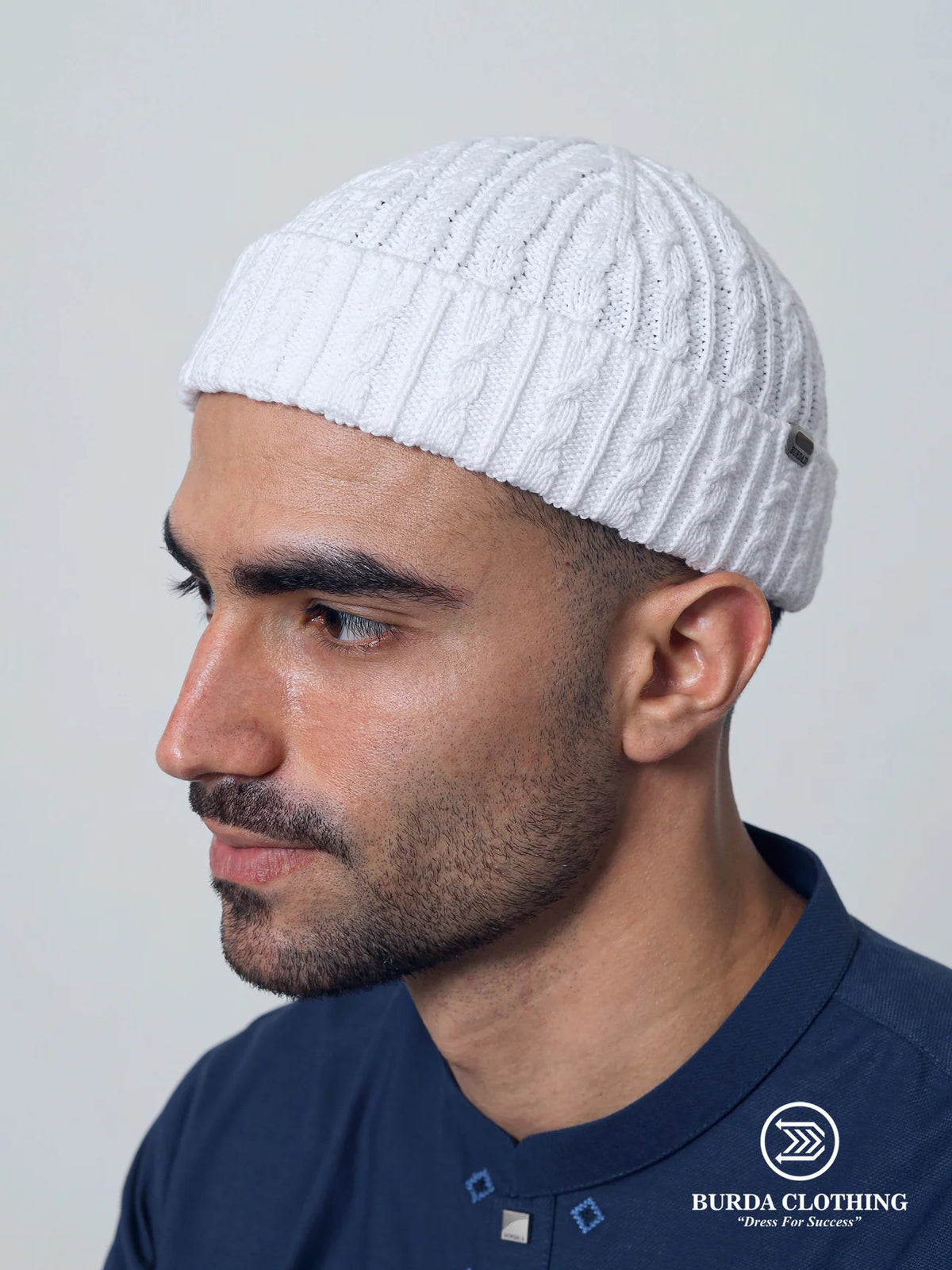 Adult men premium cable beanie