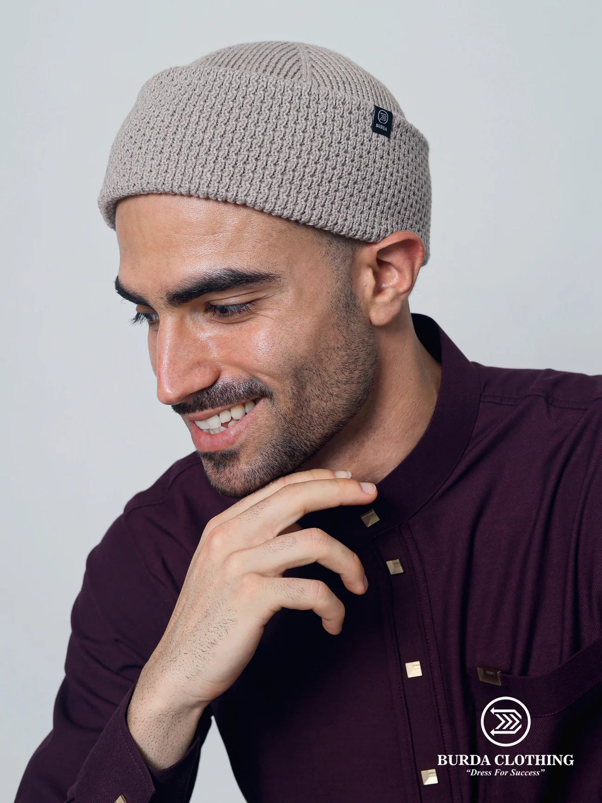 Adult men premium winter folded beanie