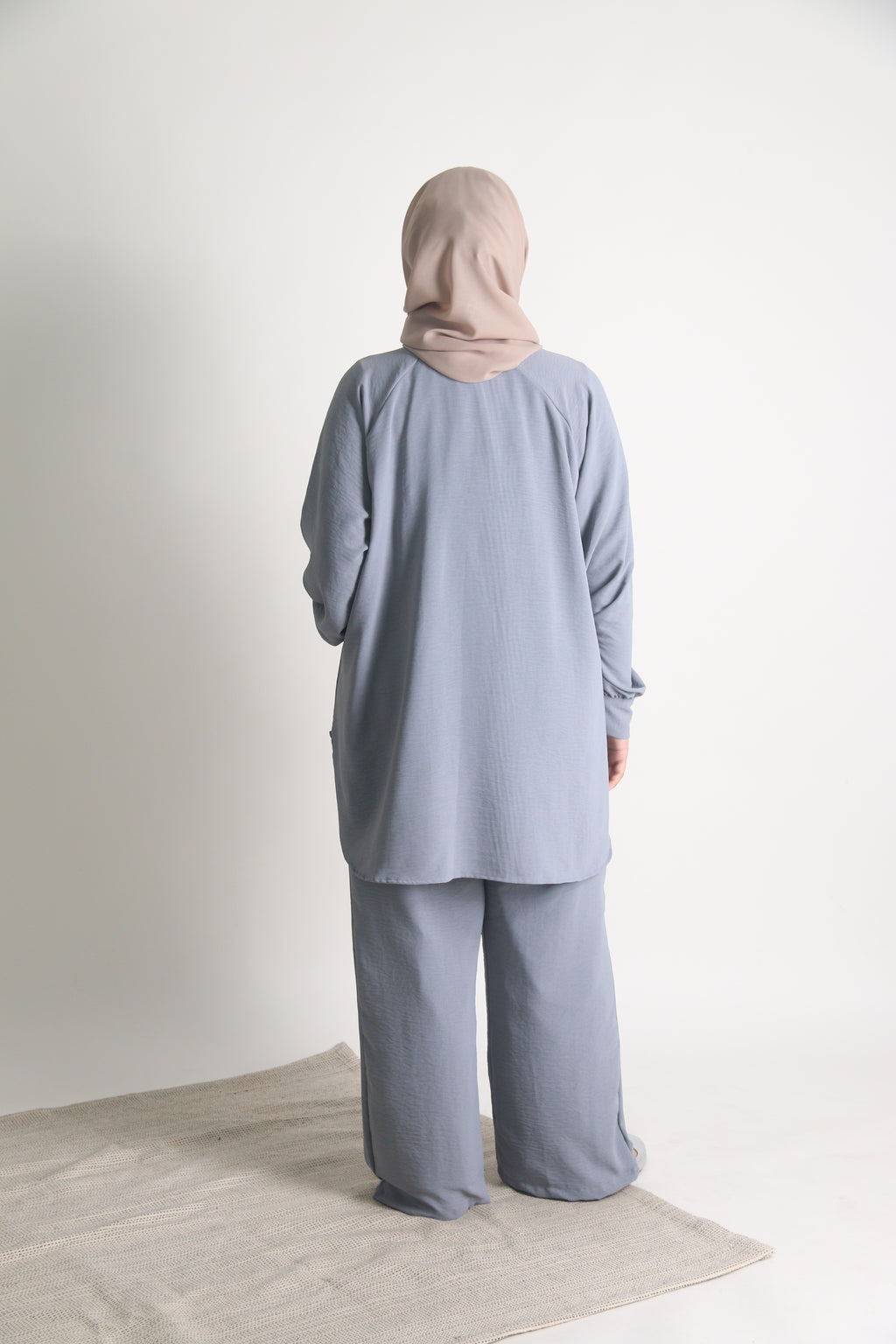 Women's Ironless 2 Pieces Outfit Set (Misty Blue)