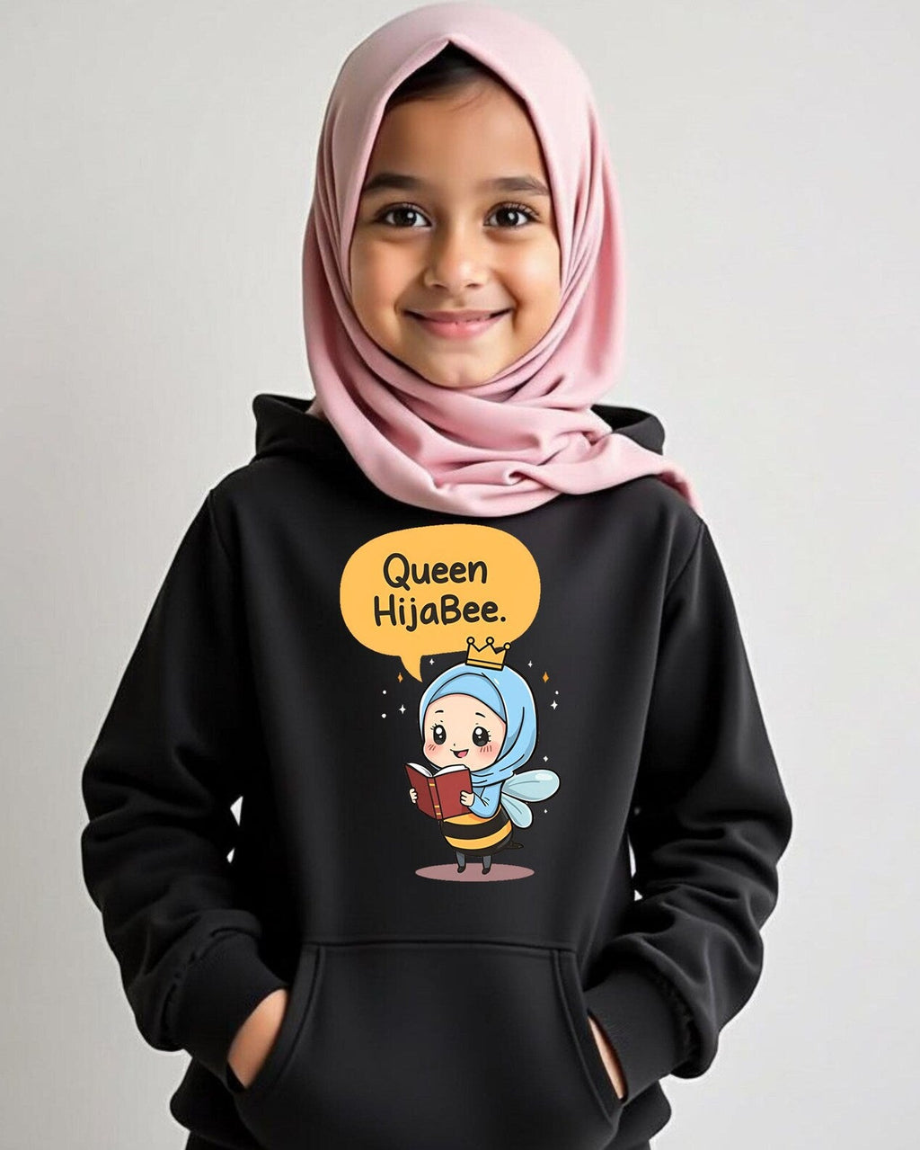 Islamic quotes kids hoodie motivational and positive girls hoodie - Queen HijaBee