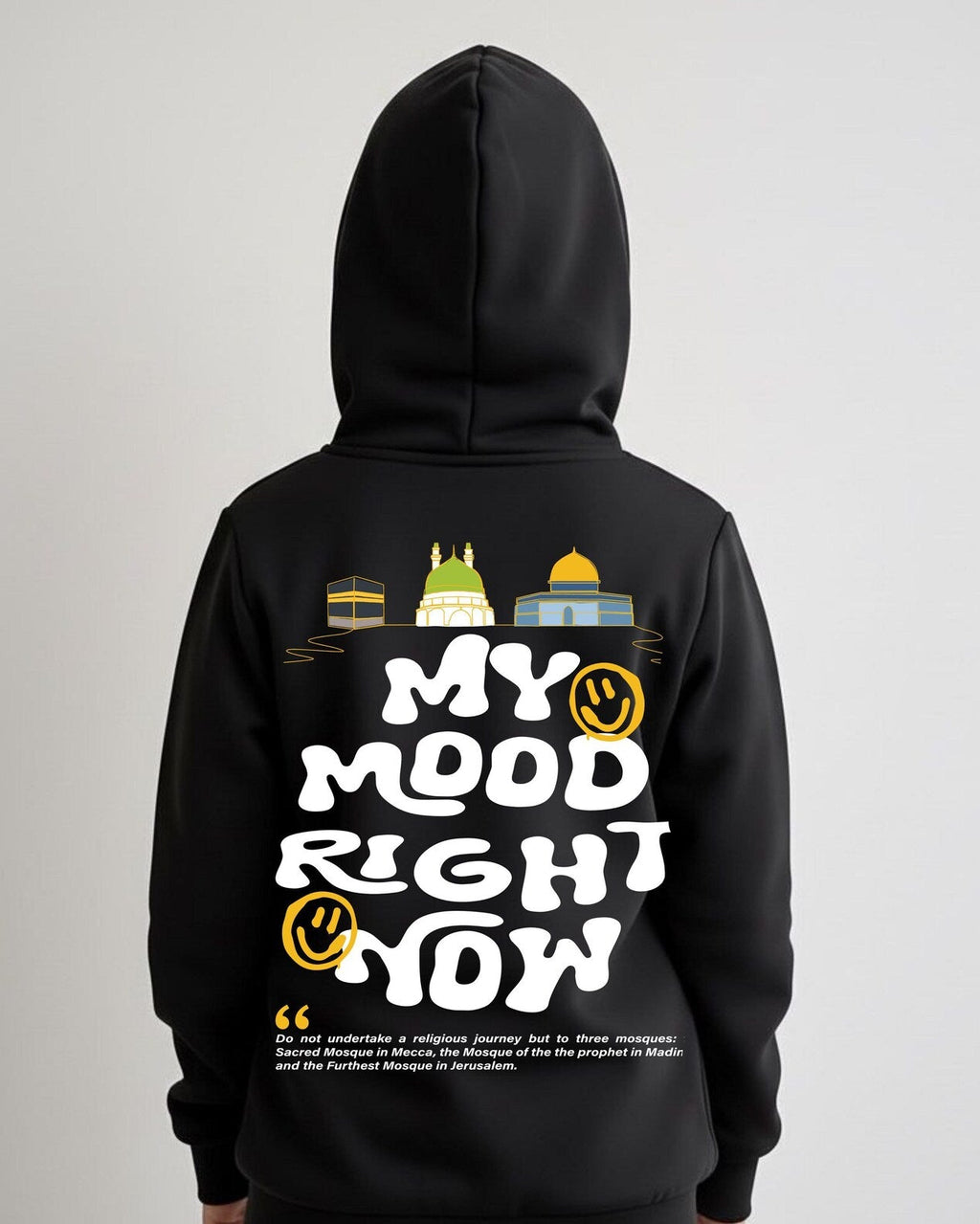 Islamic quotes kids hoodie motivational and positive girls hoodie - Travel to 3 Mosque