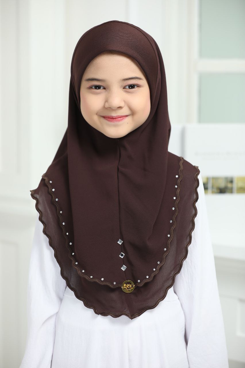 Soft Chiffon Muslim One Piece Pull On Instant Hijab Scarves - Available in Various Colors with Lace Detail for Ramadhan and Eid