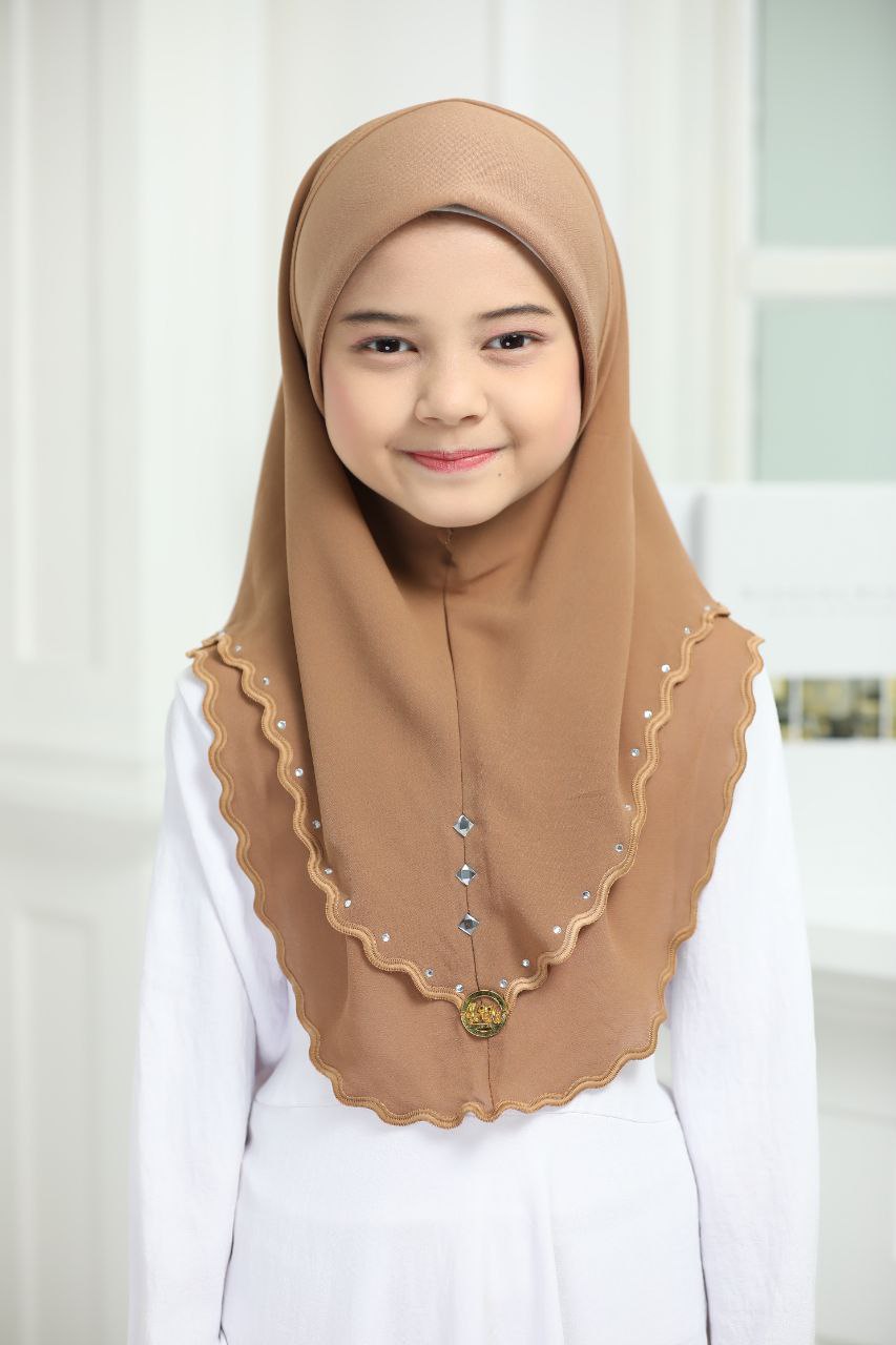 Soft Chiffon Muslim One Piece Pull On Instant Hijab Scarves - Available in Various Colors with Lace Detail for Ramadhan and Eid