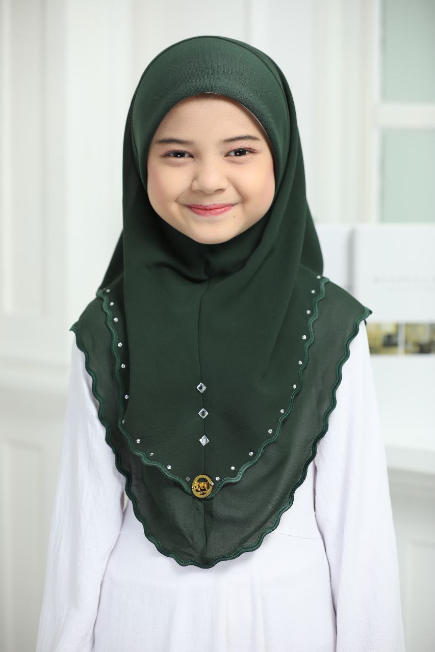 Soft Chiffon Muslim One Piece Pull On Instant Hijab Scarves - Available in Various Colors with Lace Detail for Ramadhan and Eid