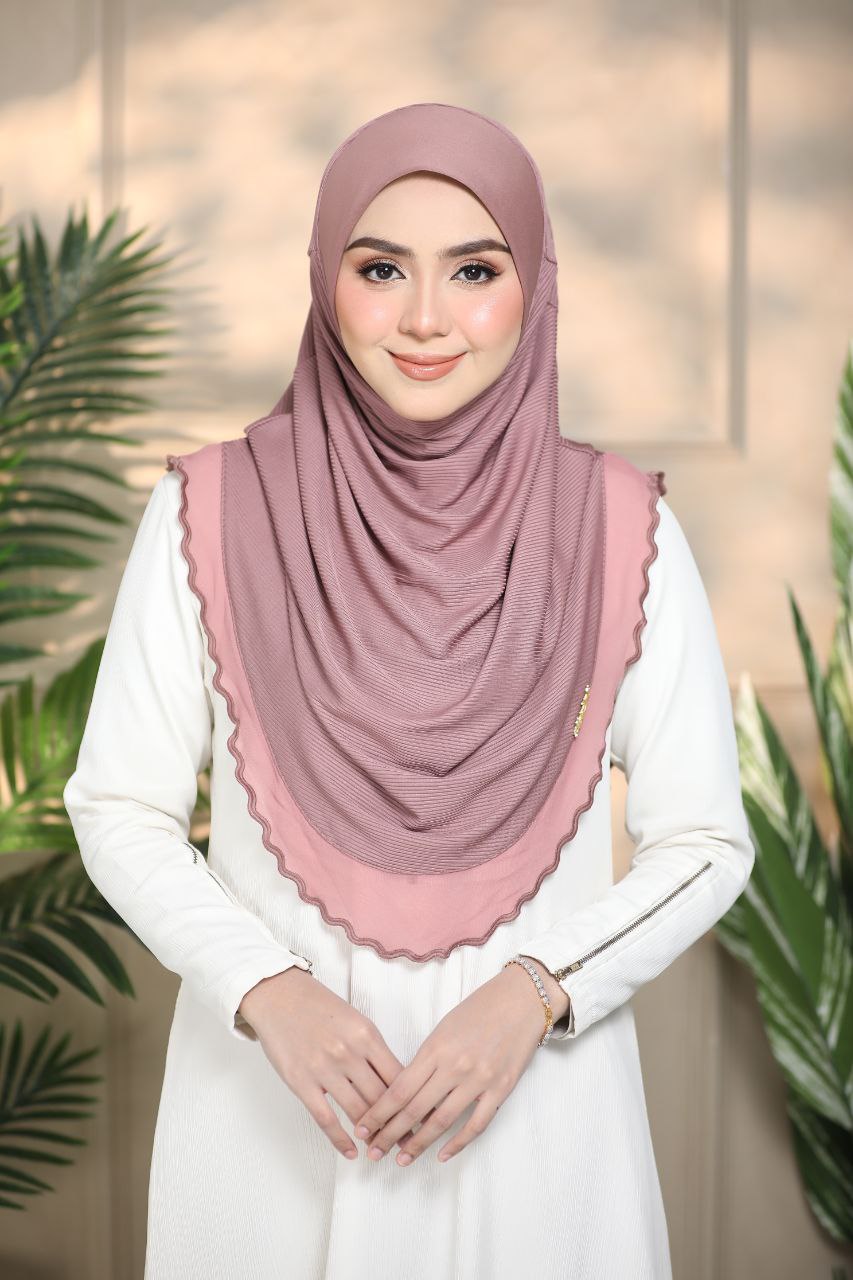 Layered instant Ironless cotton ribbed instant hijab in multiple colors perfect for any occasion Solid Color Elegant