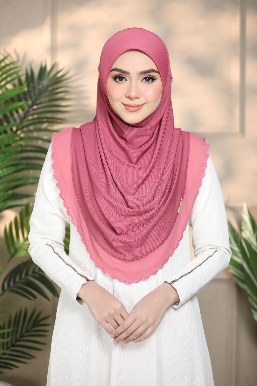 Layered instant Ironless cotton ribbed instant hijab in multiple colors perfect for any occasion Solid Color Elegant