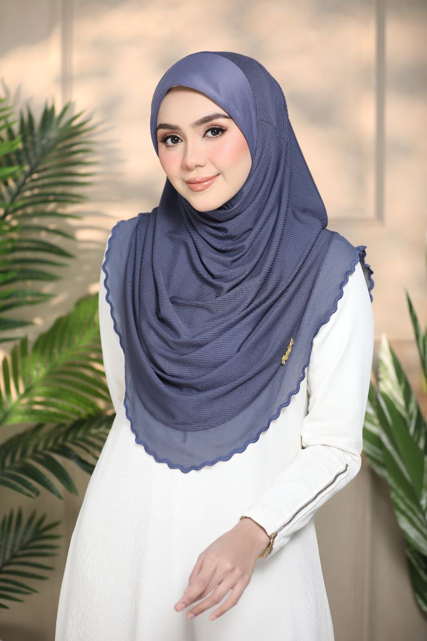 Layered instant Ironless cotton ribbed instant hijab in multiple colors perfect for any occasion Solid Color Elegant