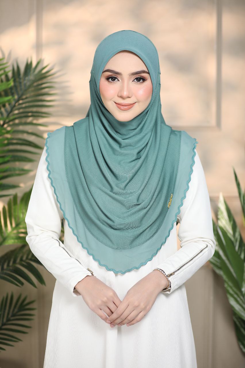 Layered instant Ironless cotton ribbed instant hijab in multiple colors perfect for any occasion Solid Color Elegant