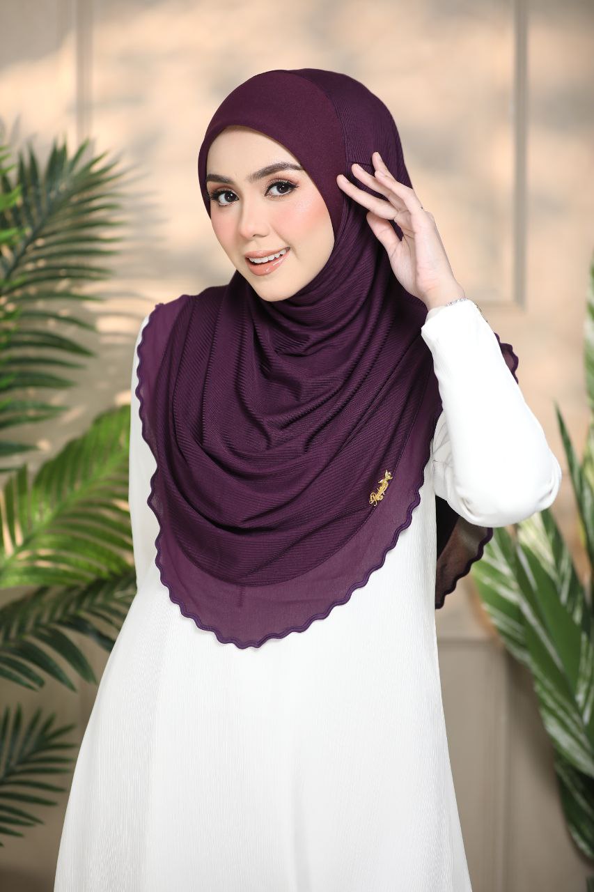 Layered instant Ironless cotton ribbed instant hijab in multiple colors perfect for any occasion Solid Color Elegant