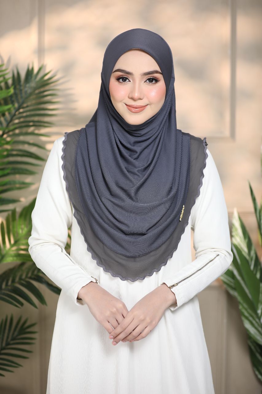 Layered instant Ironless cotton ribbed instant hijab in multiple colors perfect for any occasion Solid Color Elegant